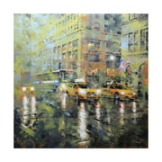 Trademark Fine Art 'Manhattan Orange & Green' Canvas Art by Mark Lagu
