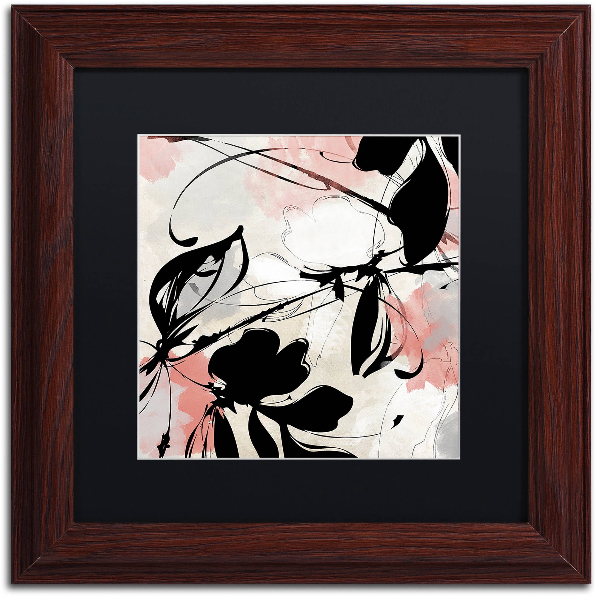 Trademark Fine Art "Manifesto with Coral" Canvas Art by Color Bakery Black Matte, Wood Frame