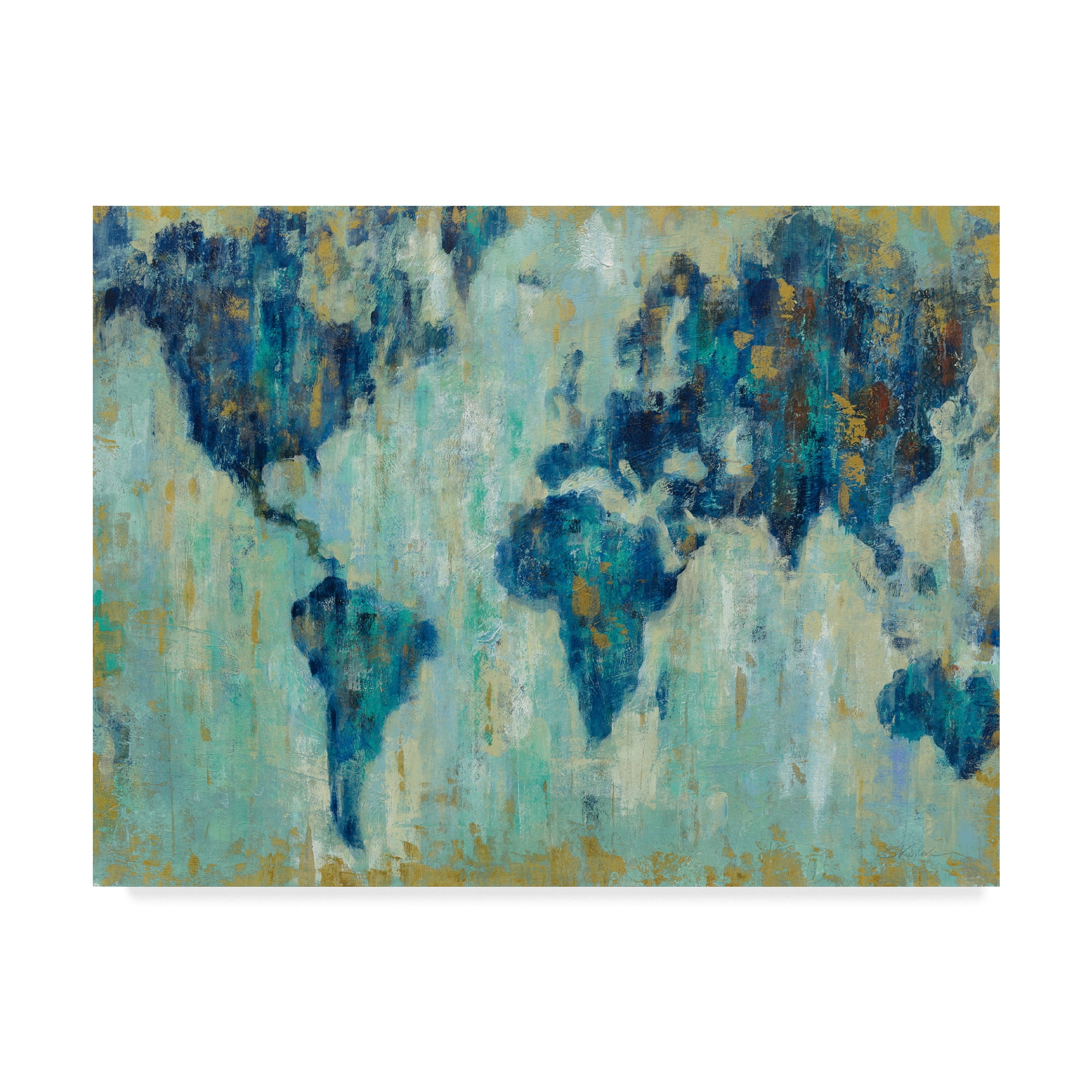 Trademark Fine Art 'Map of the World' Canvas Art by Silvia Vassileva