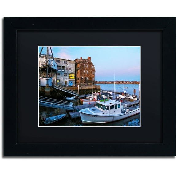 Trademark Fine Art "Marblehead" Canvas Art by CATeyes, Black Matte, Black Frame