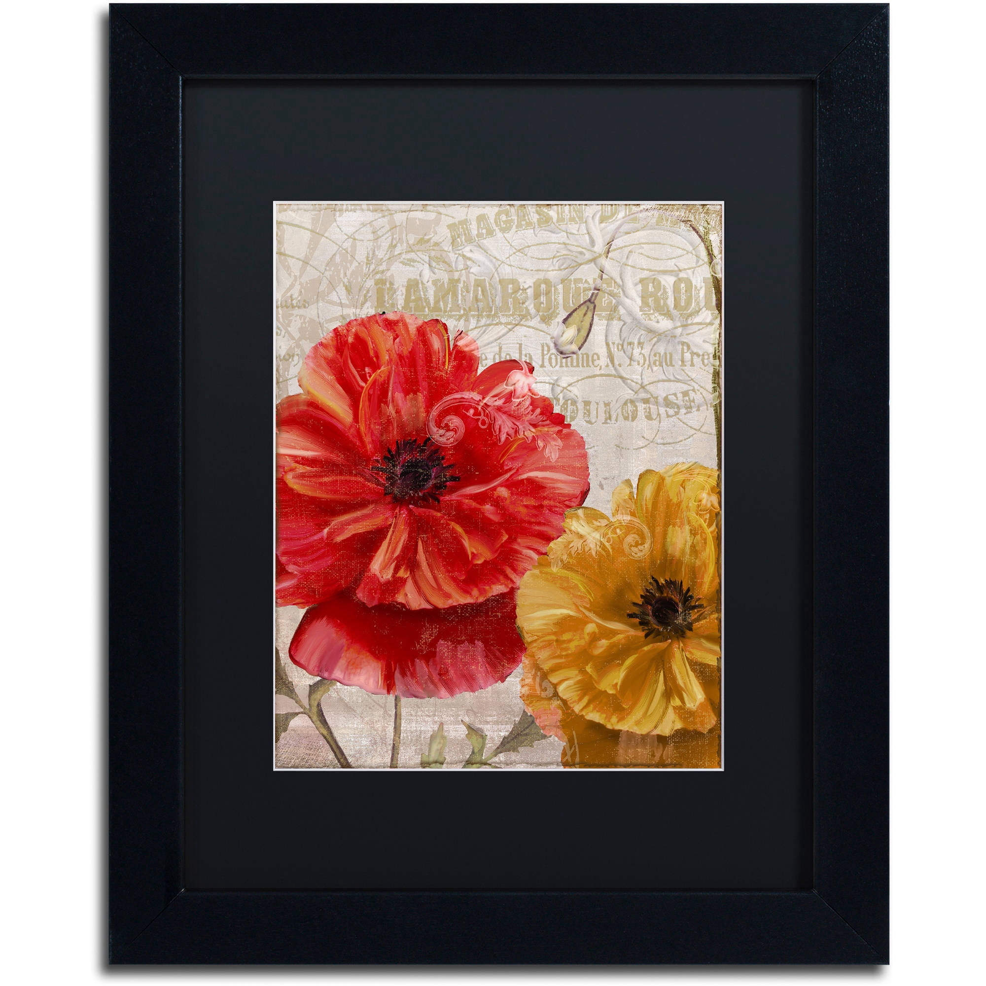Trademark Fine Art "March" Canvas Art by Color Bakery Black Matte, Black Frame