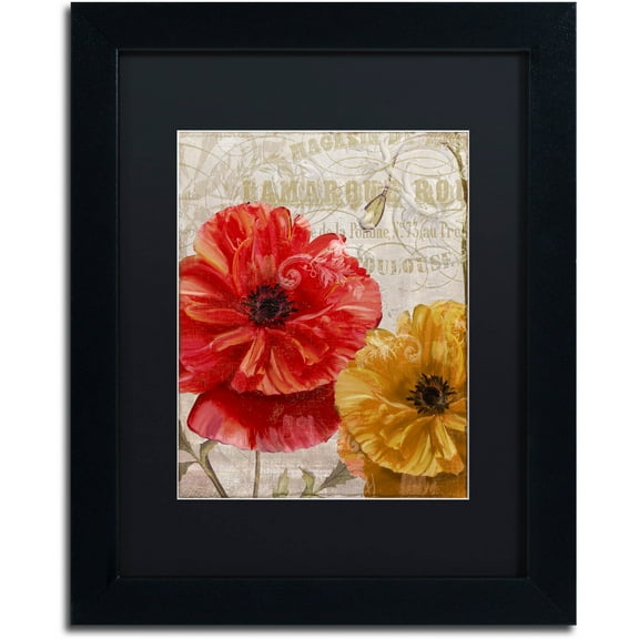 Trademark Fine Art "March" Canvas Art by Color Bakery Black Matte, Black Frame