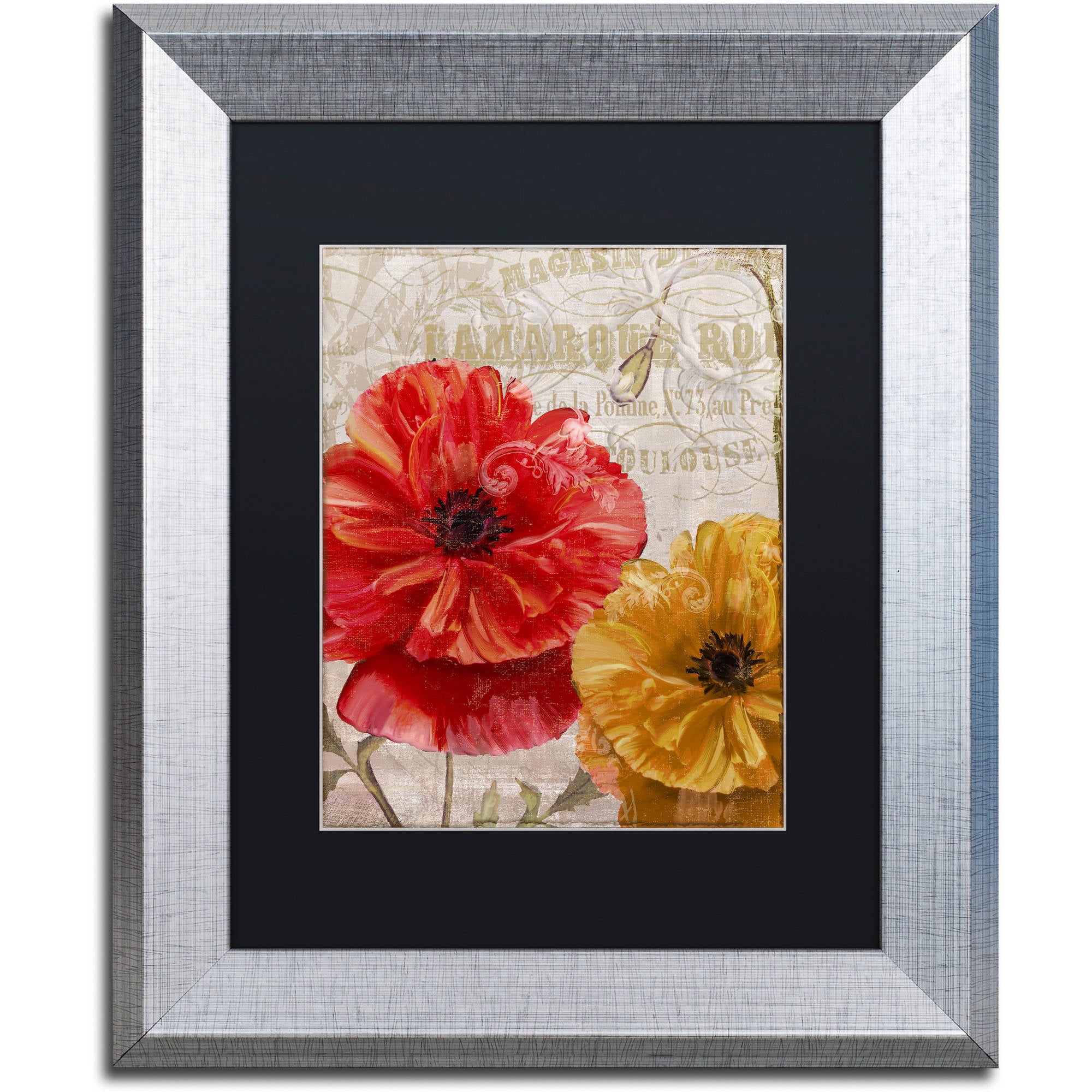 Trademark Fine Art "March" Canvas Art by Color Bakery Black Matte, Silver Frame