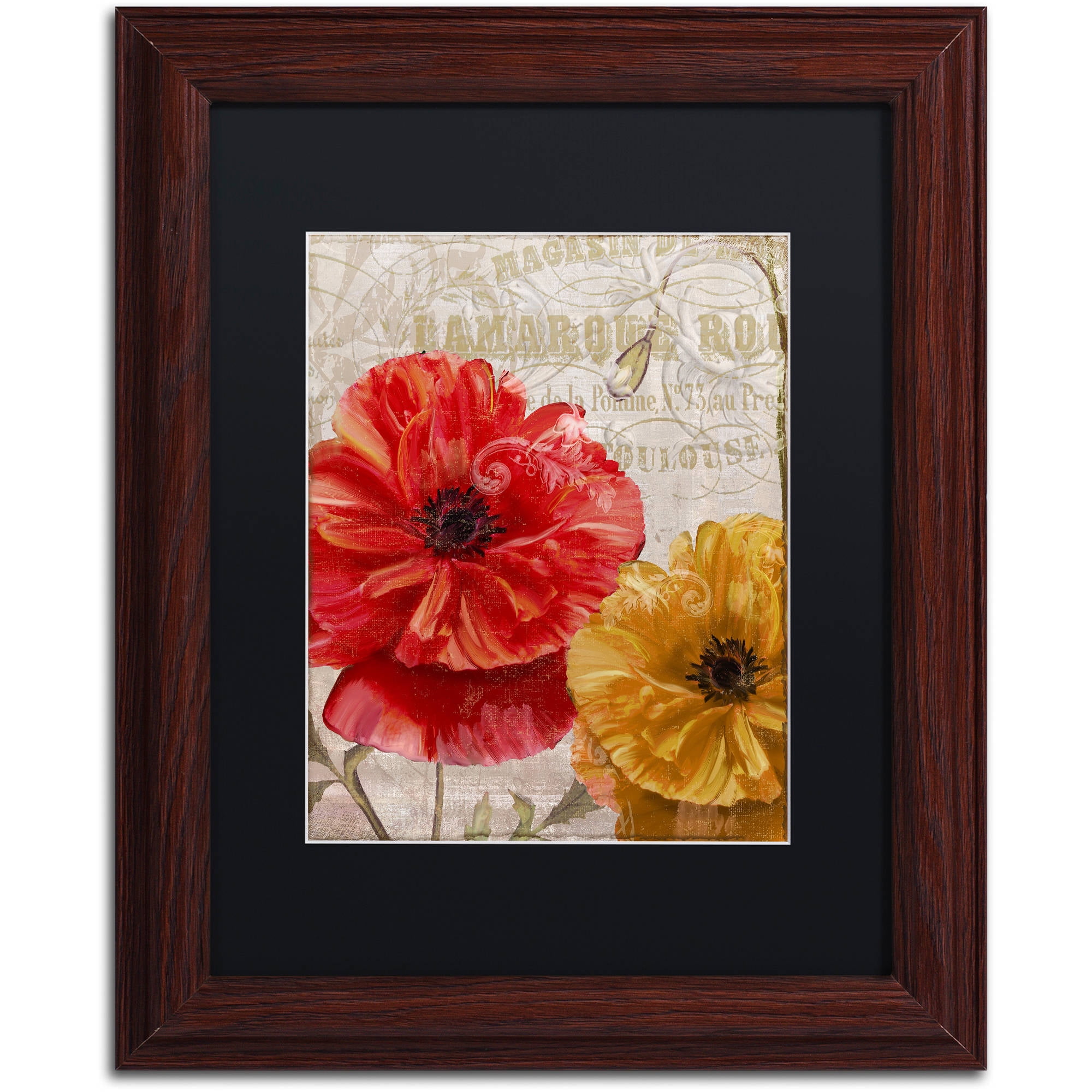 Trademark Fine Art "March" Canvas Art by Color Bakery Black Matte, Wood Frame