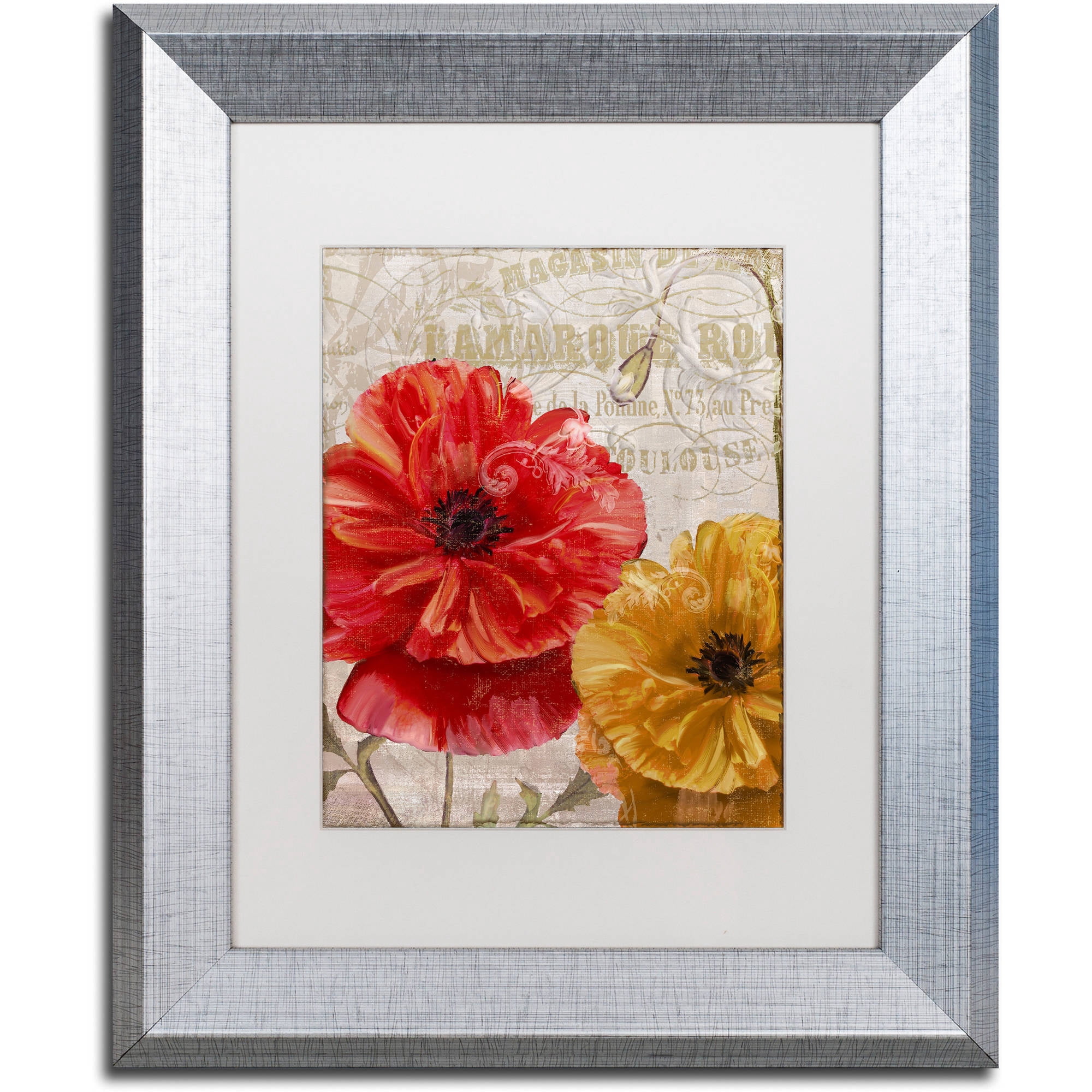 Trademark Fine Art "March" Canvas Art by Color Bakery White Matte, Silver Frame