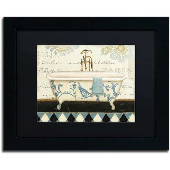 Trademark Fine Art "Marche de Fleurs Bath II" Canvas Art by Lisa Audit, Black Matte, Black Frame