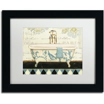 Trademark Fine Art "Marche de Fleurs Bath II" Canvas Art by Lisa Audit, White Matte, Black Frame