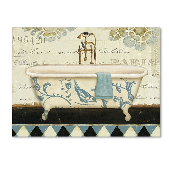 Trademark Fine Art "Marche de Fleurs Bath II" Canvas Art by Lisa Audit