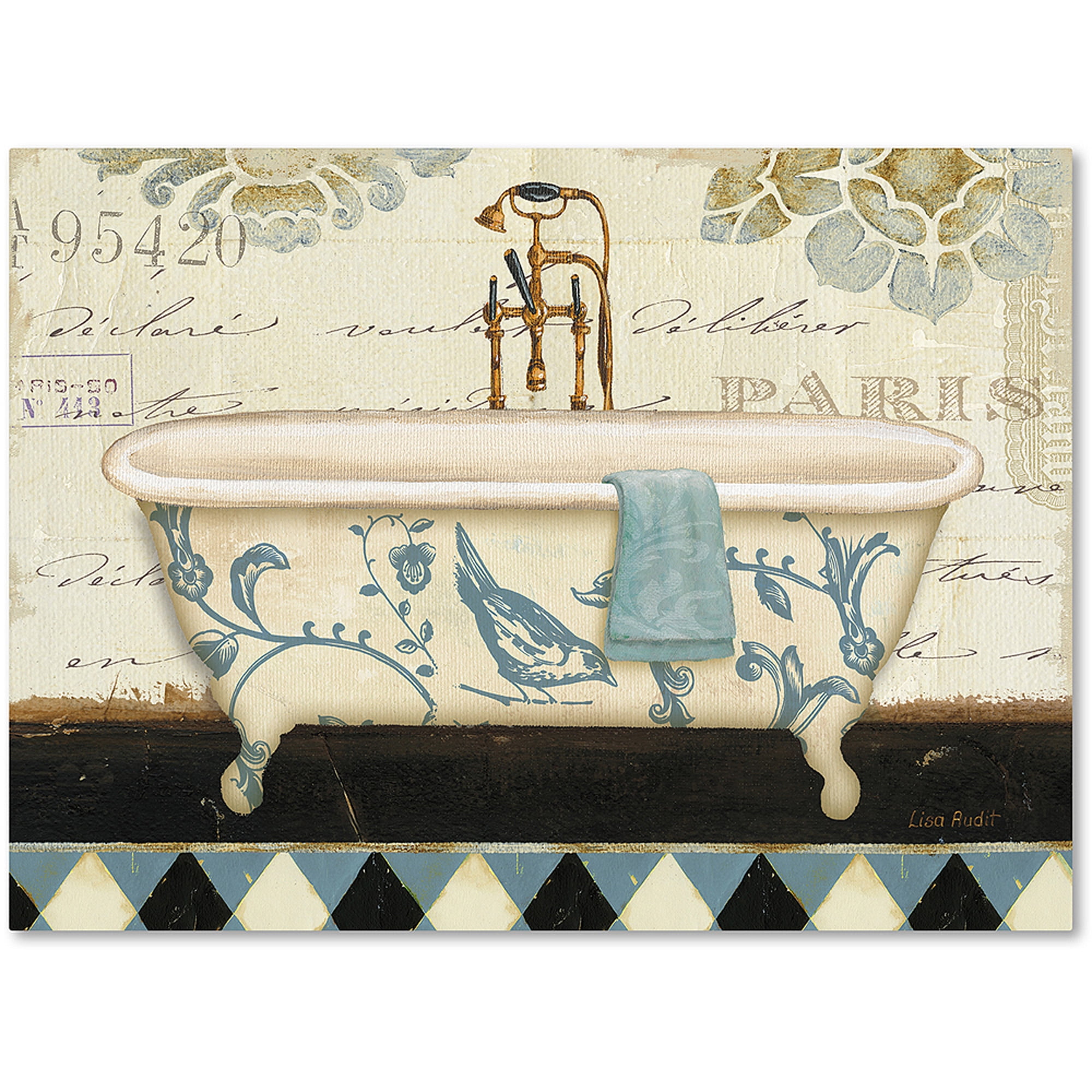 Trademark Fine Art "Marche de Fleurs Bath II" Canvas Art by Lisa Audit