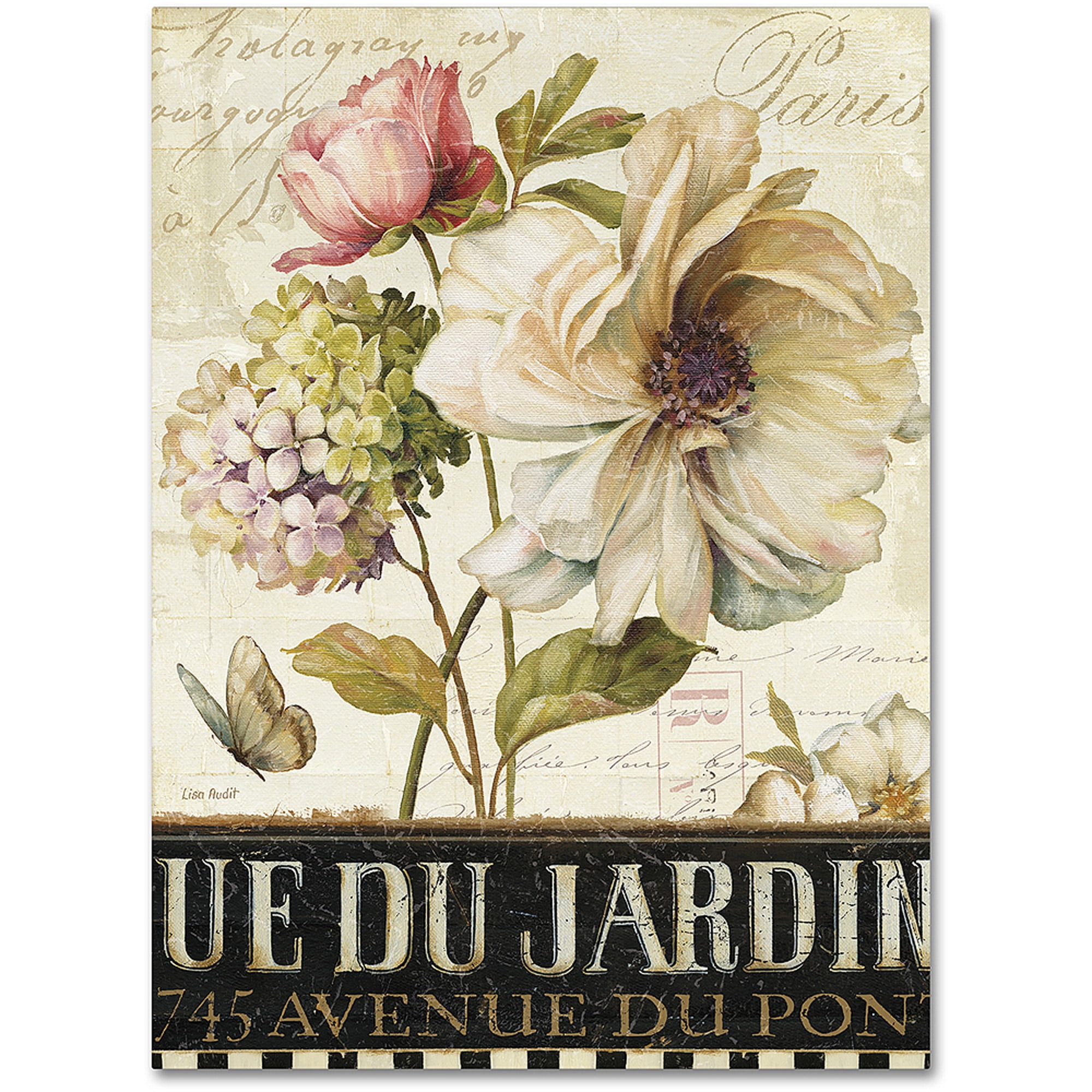 Marche de Fleurs II 14" x 19" Canvas Art with Floral Design
