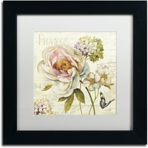 Trademark Fine Art "Marche de Fleurs V" Canvas Art by Lisa Audit, White Matte, Black Frame