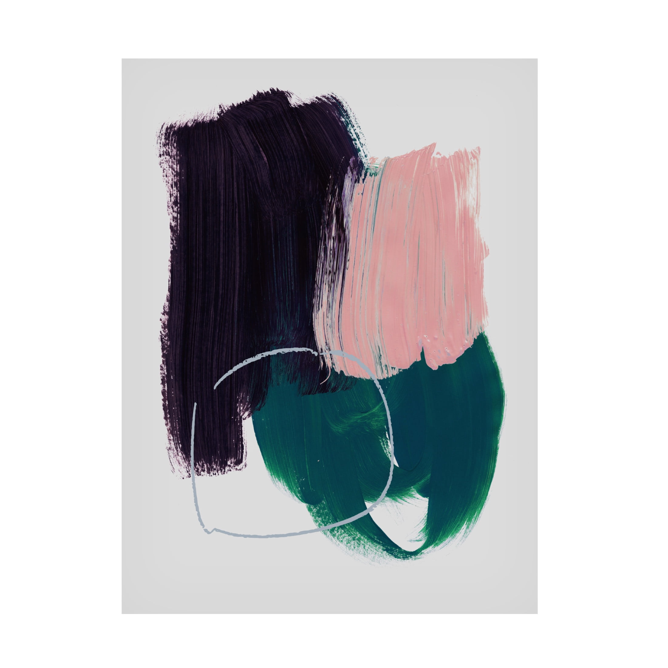 Trademark Fine Art Mareike Bohmer Abstract Brush Strokes 10 Canvas Wall Art