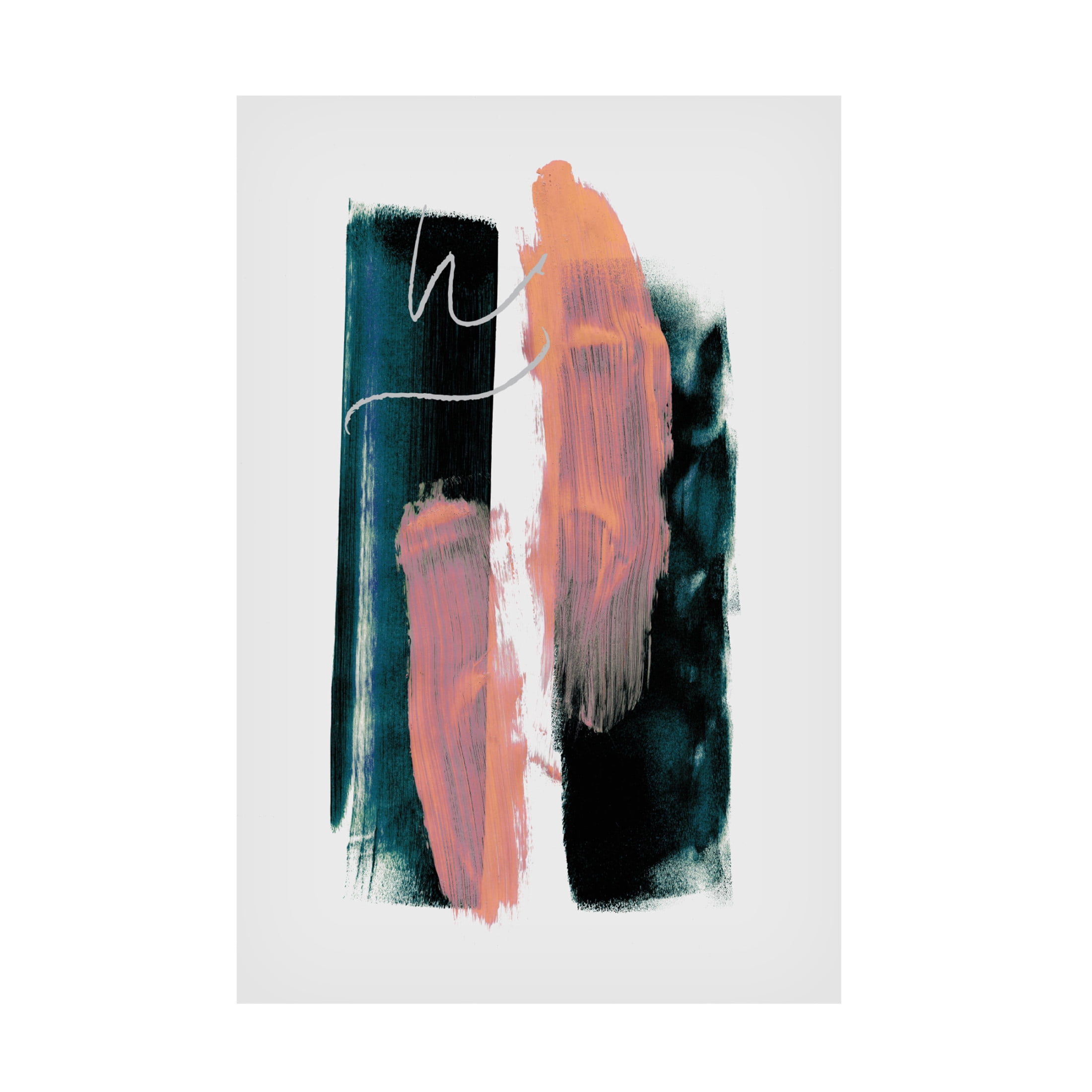 Trademark Fine Art Mareike Bohmer Abstract Brush Strokes 3 Canvas Wall Art