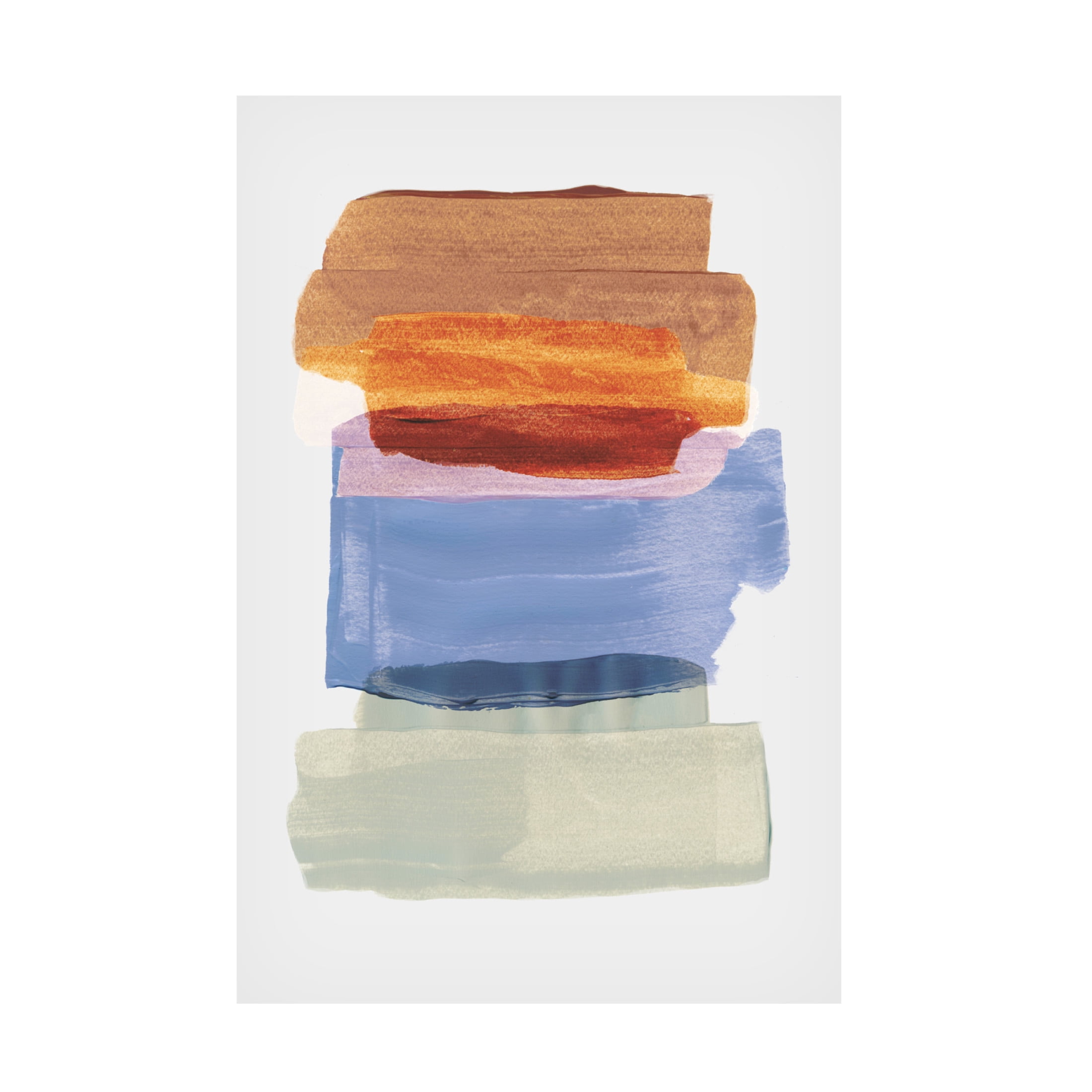 Trademark Fine Art Mareike Bohmer  Abstract Brush Strokes 49 Canvas Wall Art