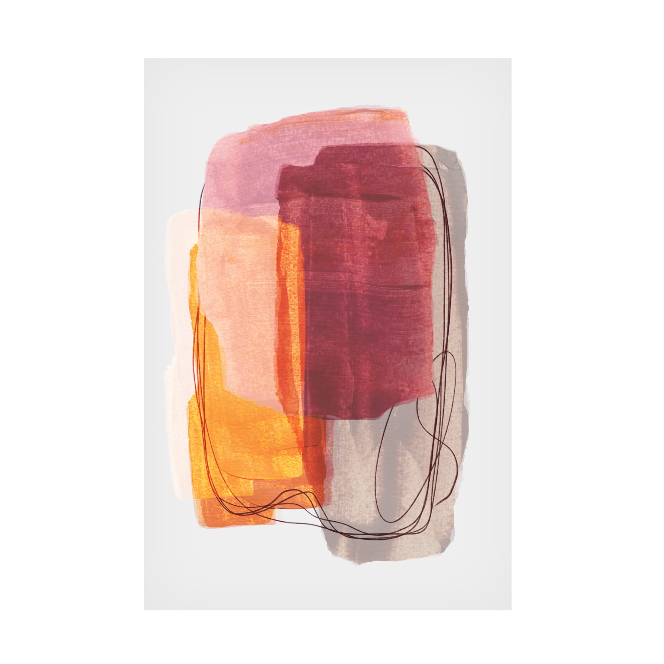Trademark Fine Art Mareike Bohmer Abstract Brush Strokes 51 Canvas Wall Art