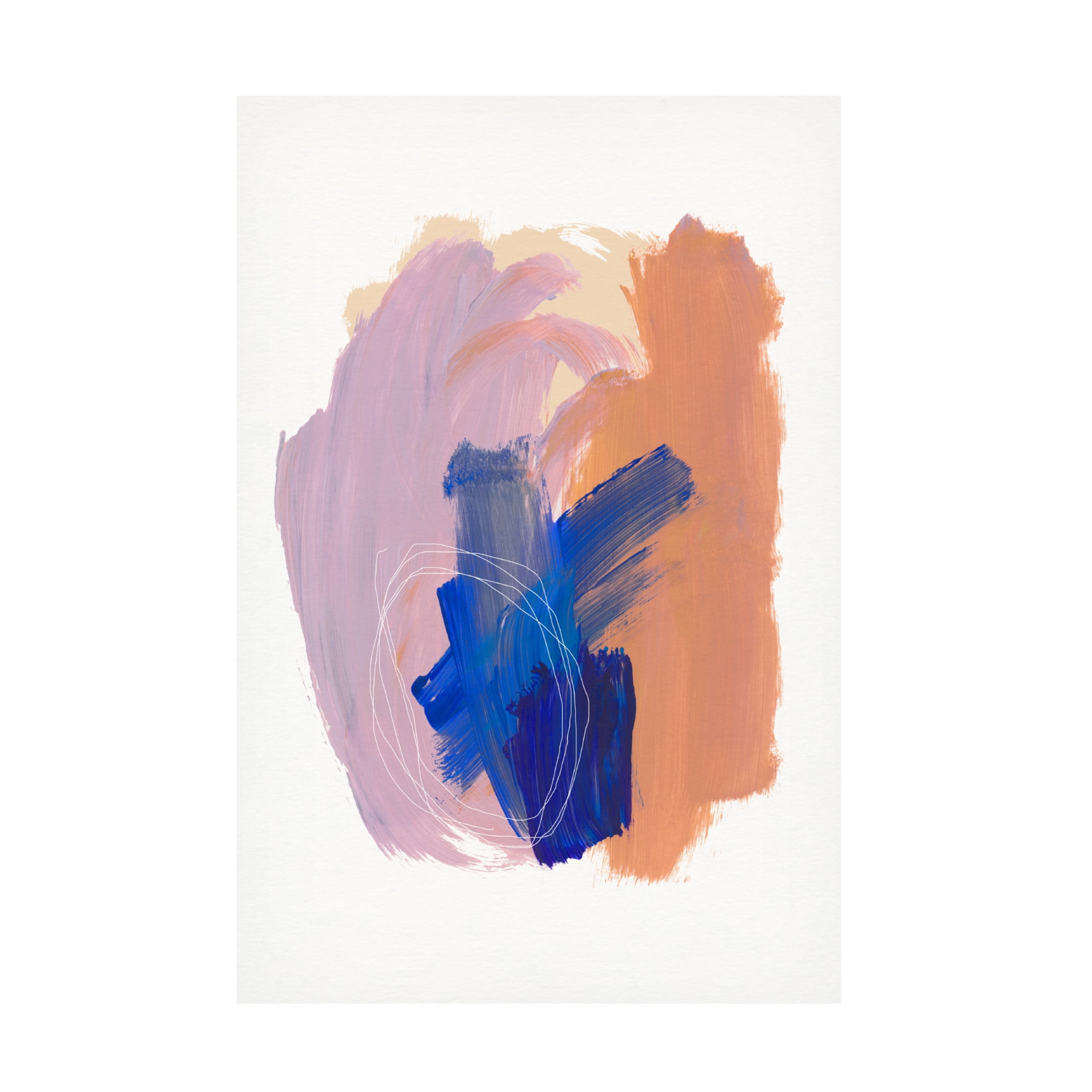 Trademark Fine Art Mareike Bohmer  Abstract Brush Strokes 90 Canvas Wall Art