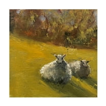 Trademark Fine Art Marilyn Wendling Sheep in Field V Canvas Wall Art