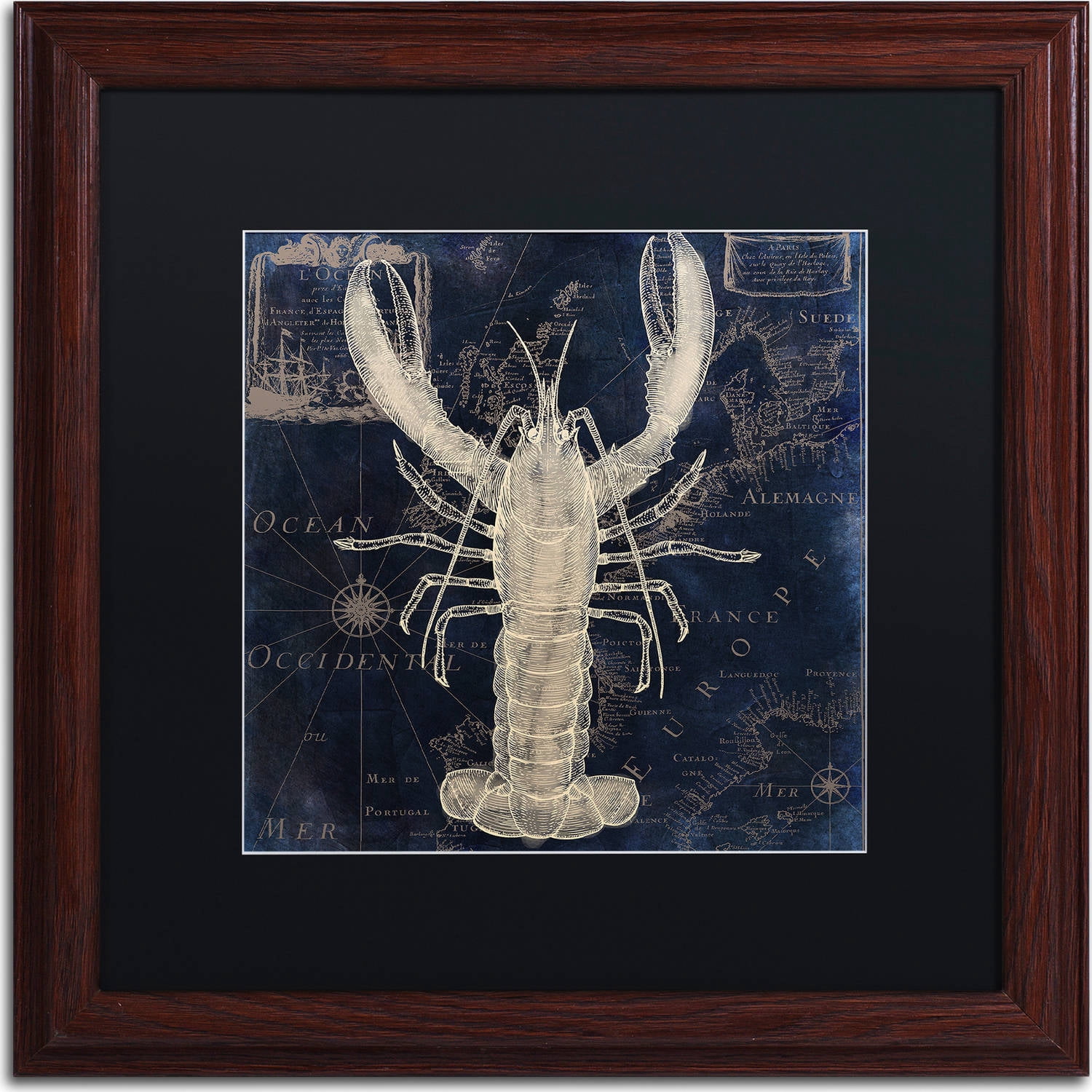 Trademark Fine Art "Maritime Blues II" Canvas Art by Color Bakery, Black Matte, Wood Frame