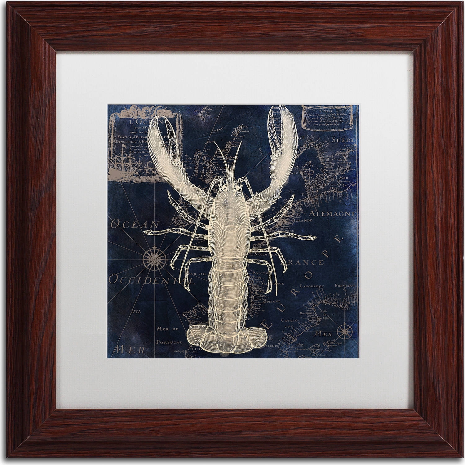 Trademark Fine Art "Maritime Blues II" Canvas Art by Color Bakery, White Matte, Wood Frame