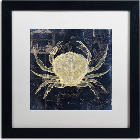 Trademark Fine Art "Maritime Blues III" Canvas Art by Color Bakery, White Matte, Black Frame