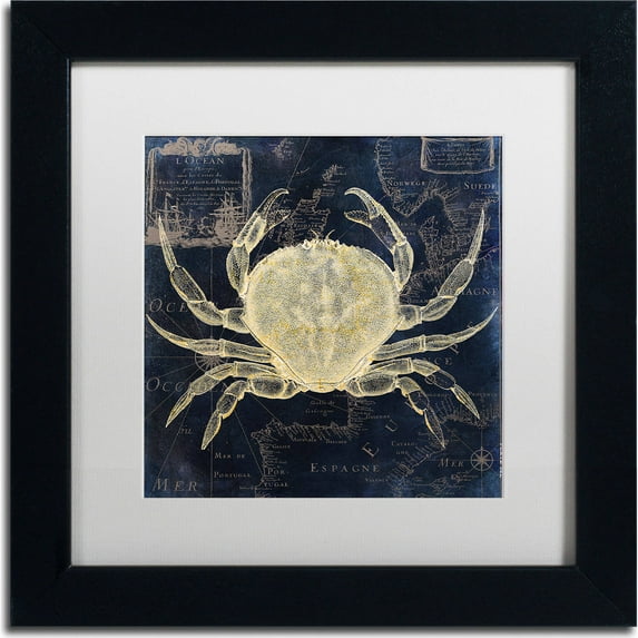 Trademark Fine Art "Maritime Blues III" Canvas Art by Color Bakery, White Matte, Black Frame