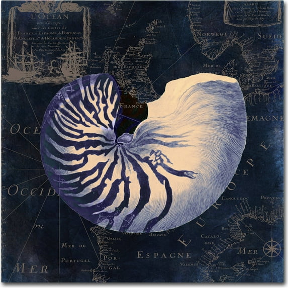 Trademark Fine Art "Maritime Blues V" Canvas Art by Color Bakery