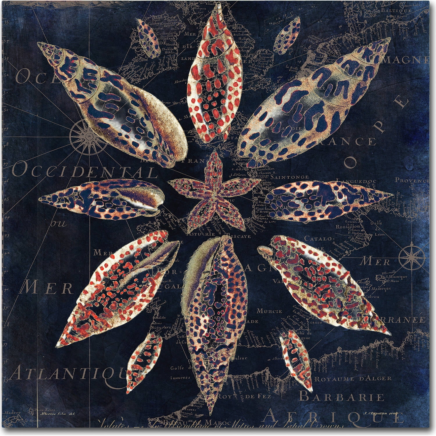 Trademark Fine Art "Maritime Blues VII" Canvas Art by Color Bakery