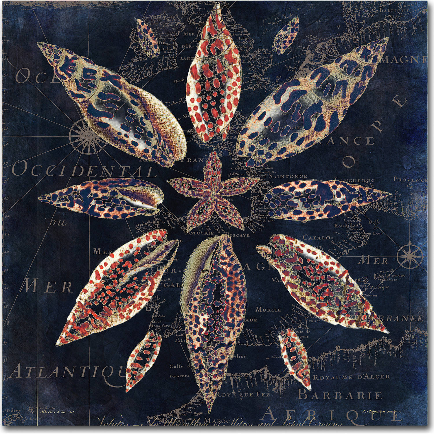 Trademark Fine Art "Maritime Blues VII" Canvas Art by Color Bakery