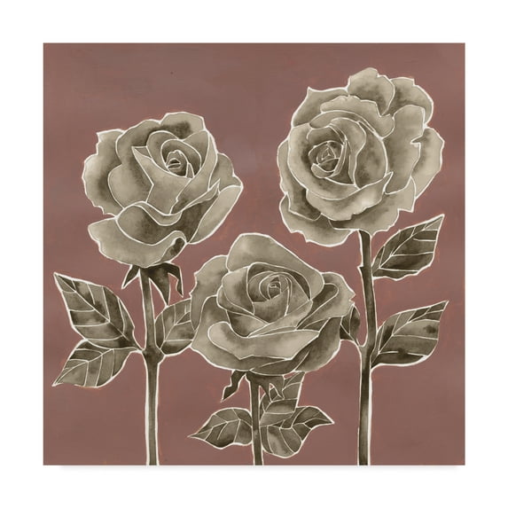 Trademark Fine Art 'Marsala Roses I' Canvas Art by Grace Popp