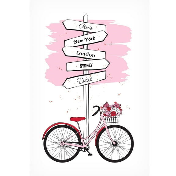 Trademark Fine Art Martina Bike Travels Canvas Wall Art