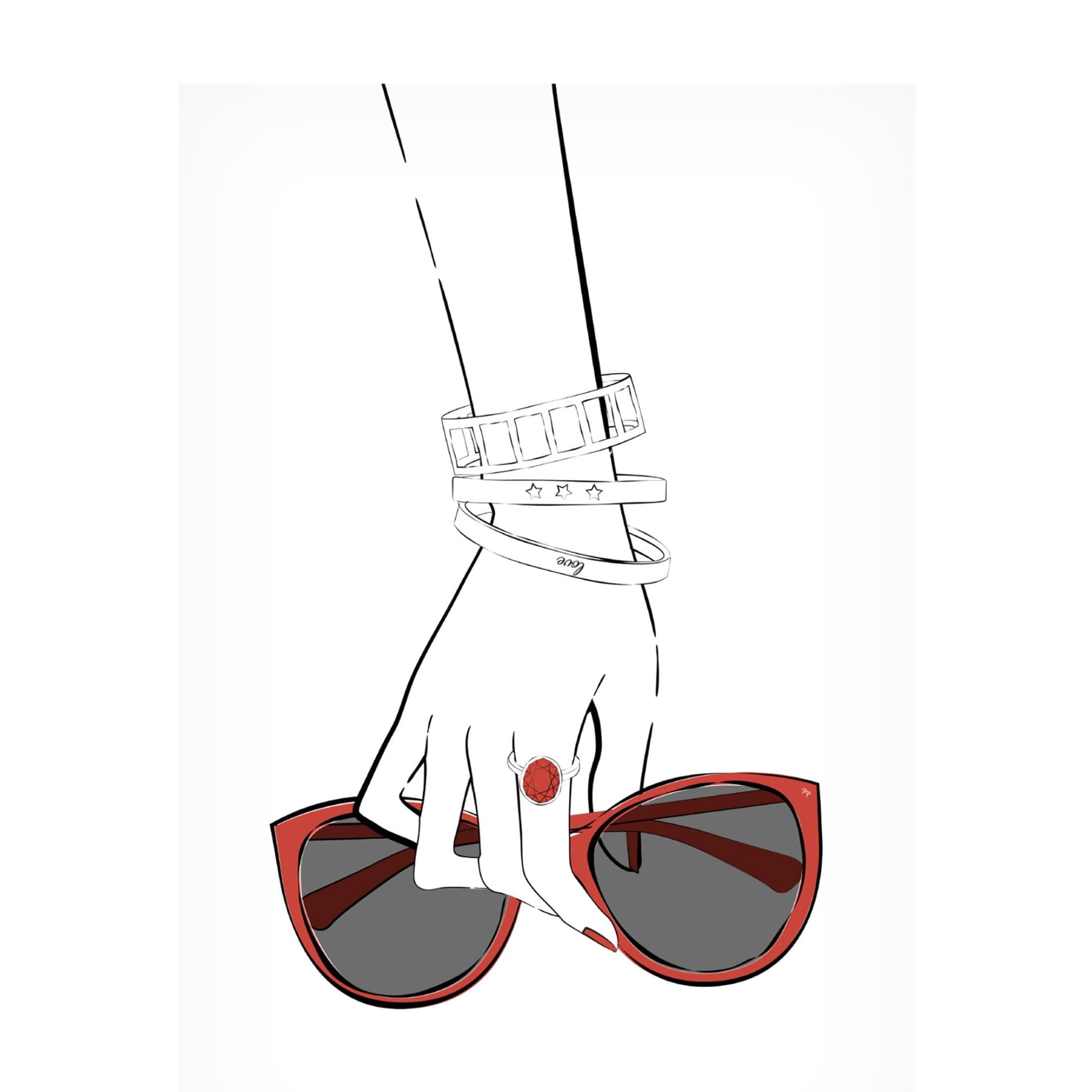 Trademark Fine Art Martina   Holding Sunglasses Canvas Wall Art