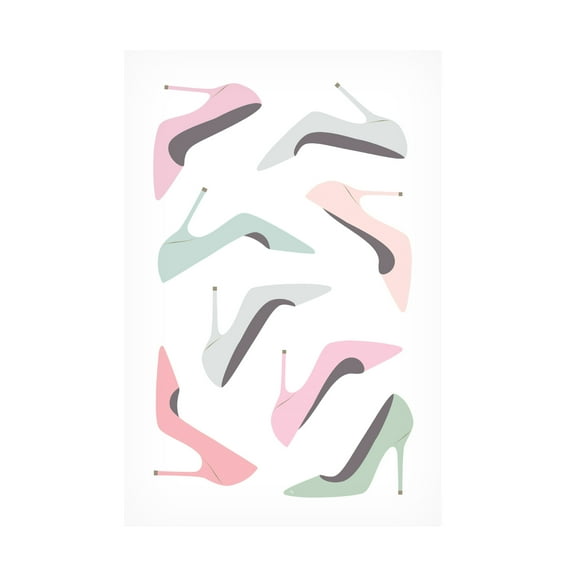Trademark Fine Art Martina Pastel Heels Canvas Wall Art