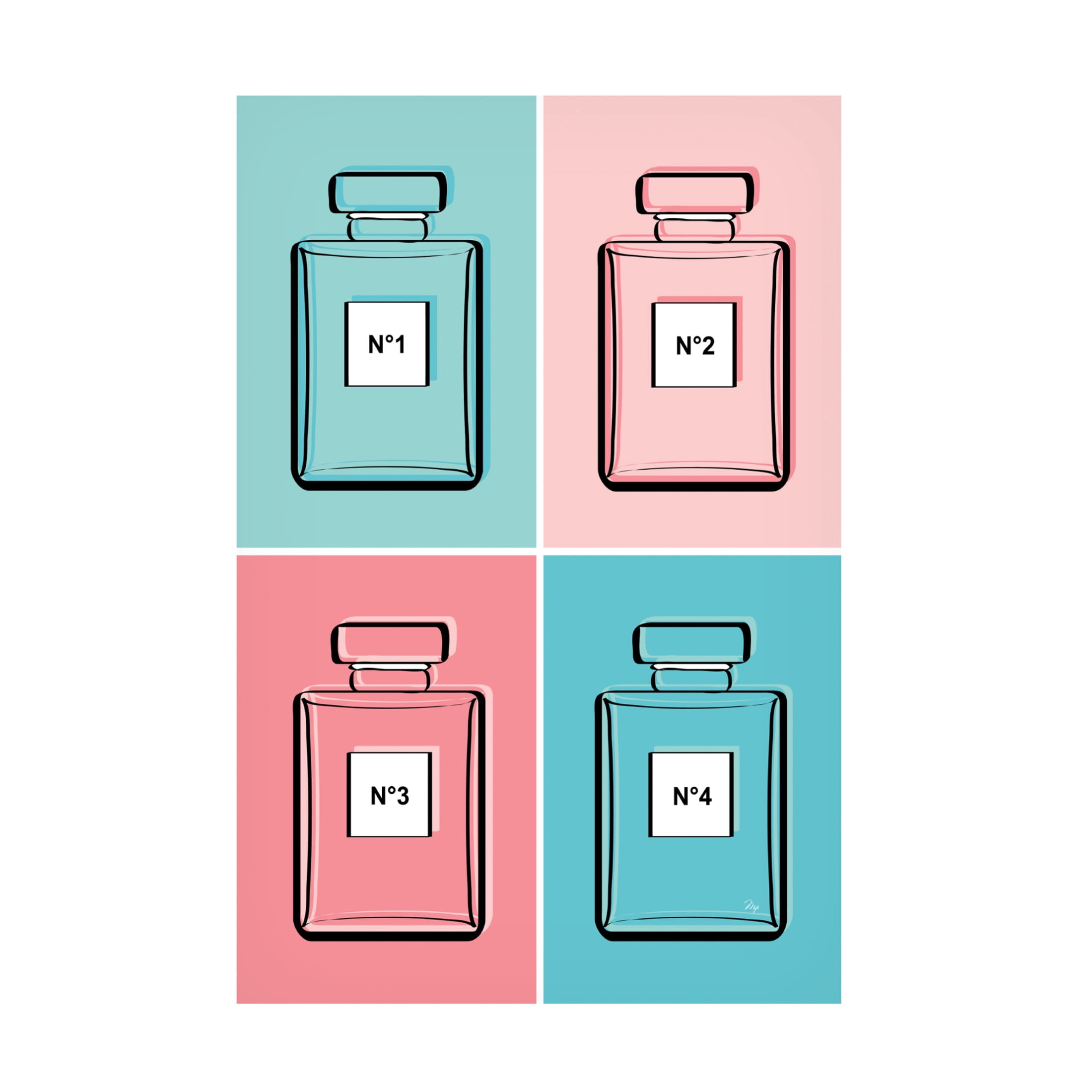 Trademark Fine Art Martina Pastel Perfumes Canvas Wall Art