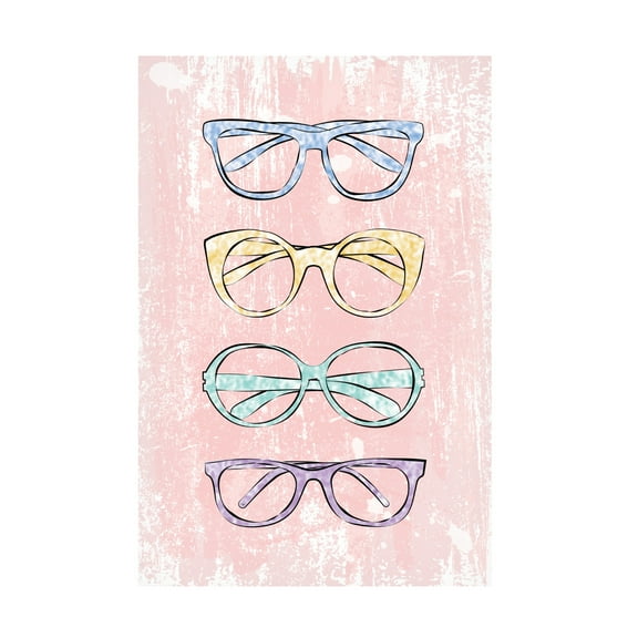 Trademark Fine Art Martina Pink Glasses Canvas Wall Art