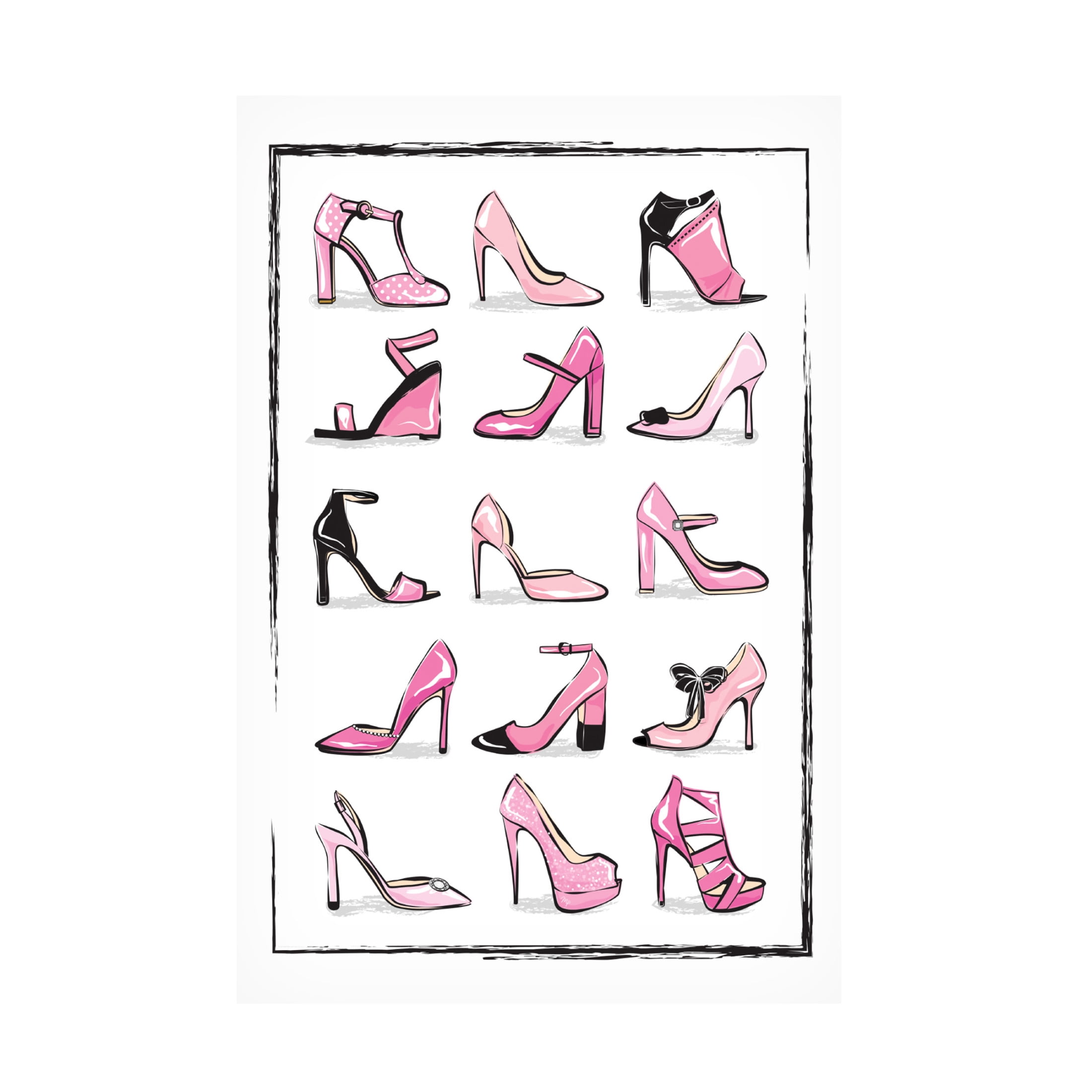 Trademark Fine Art Martina Pink Shoes Canvas Wall Art