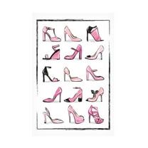 Trademark Fine Art Martina Pink Shoes Canvas Wall Art