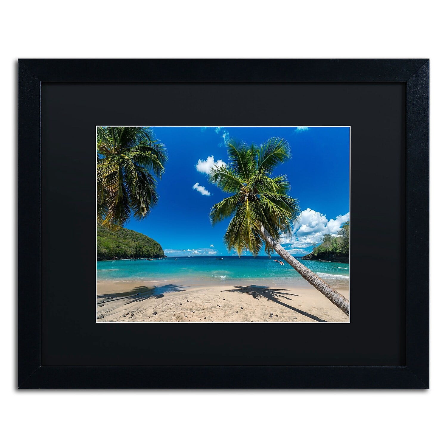 Trademark Fine Art "Martinique" Canvas Art by Mathieu Rivrin, Black Matte, Black Frame