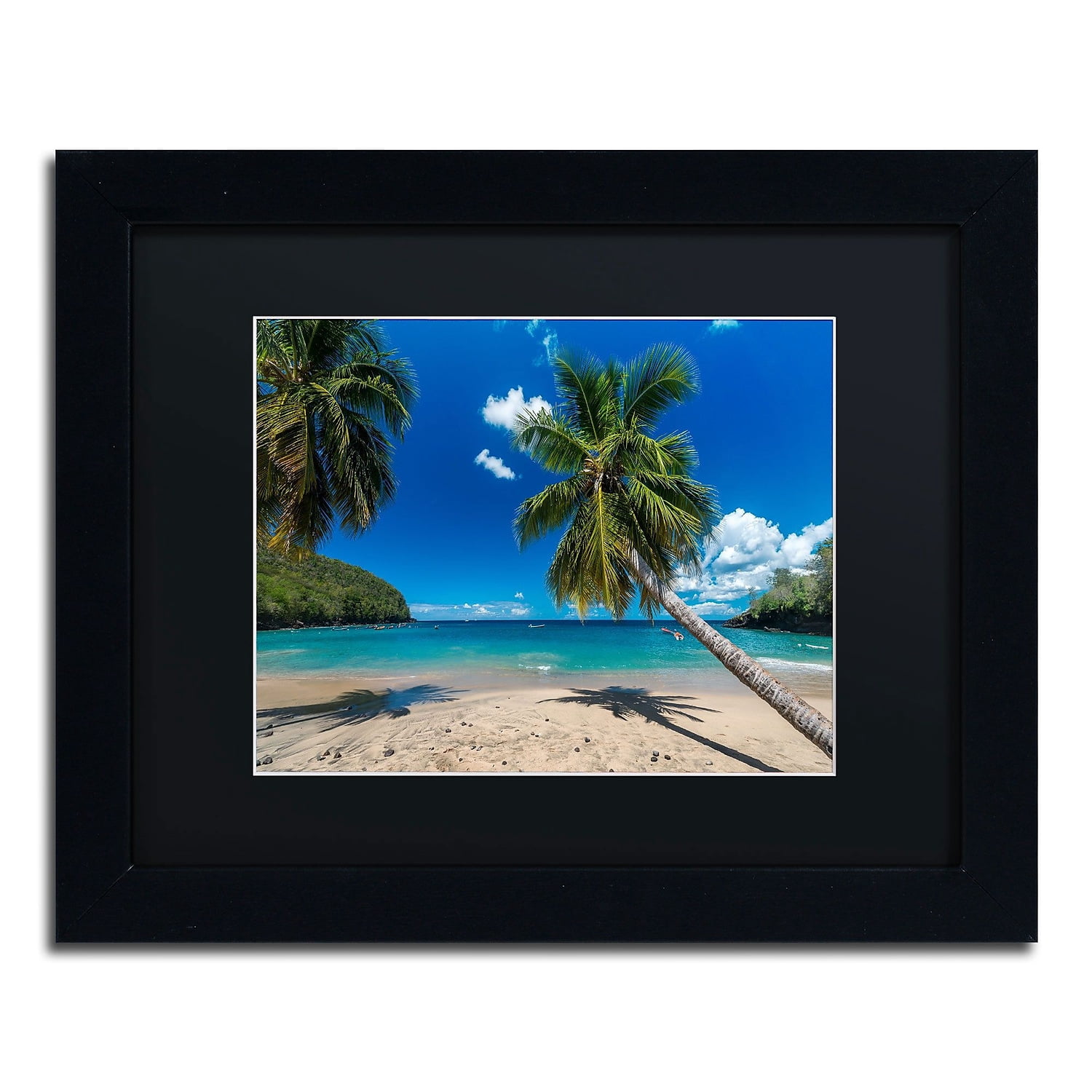 Trademark Fine Art "Martinique" Canvas Art by Mathieu Rivrin, Black Matte, Black Frame