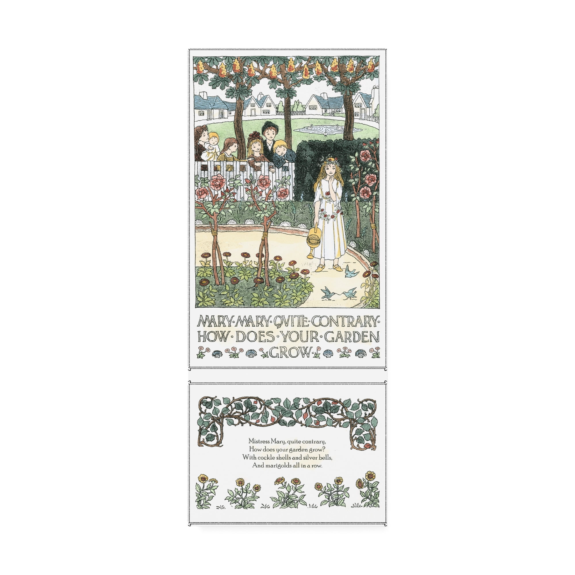 Trademark Fine Art 'Mary, Mary Quite Contrary Childrens Art' Canvas Art by Francis D. Bedford