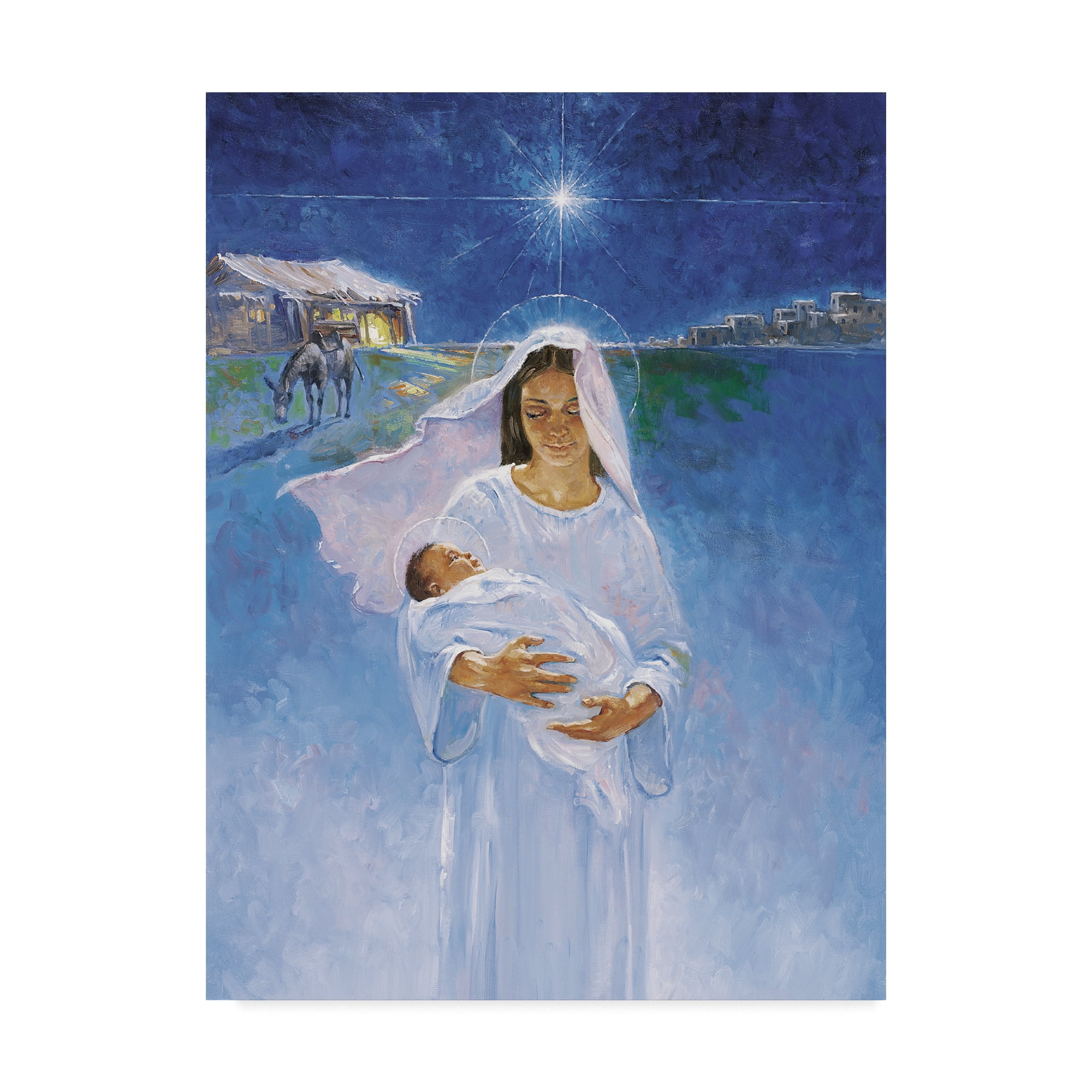 Trademark Fine Art 'Mary With Jesus' Canvas Art by Hal Frenck