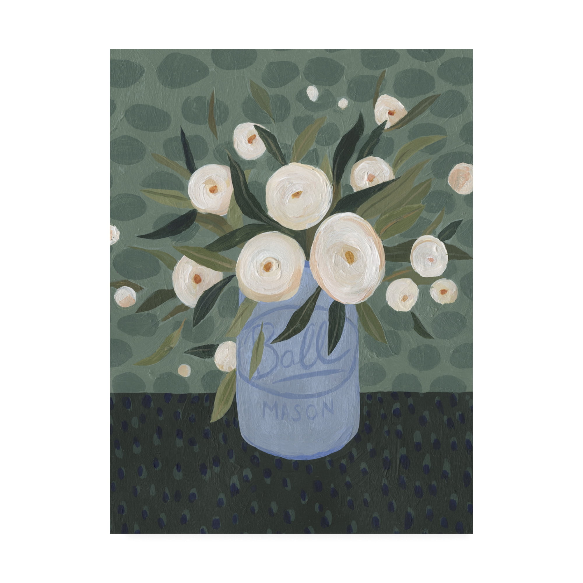 Trademark Fine Art 'Mason Jar Bouquet III' Canvas Art by Emma Scarvey