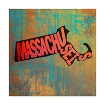 Trademark Fine Art 'Massachusetts' Canvas Art by Art Licensing Studio