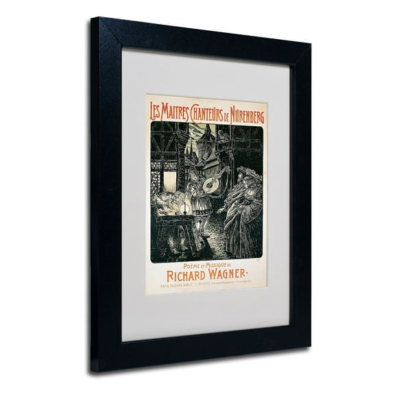 Trademark Fine Art "Mastersingers" Canvas Art by Richard Wagner, Black Frame