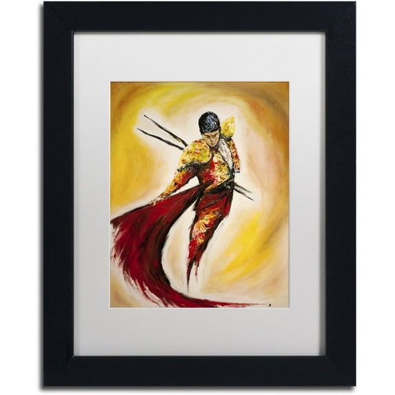 Trademark Fine Art 'Matador' Canvas Art by Marc Allante, White Matte, Black Frame