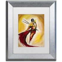 Trademark Fine Art 'Matador' Canvas Art by Marc Allante, White Matte, Silver Frame