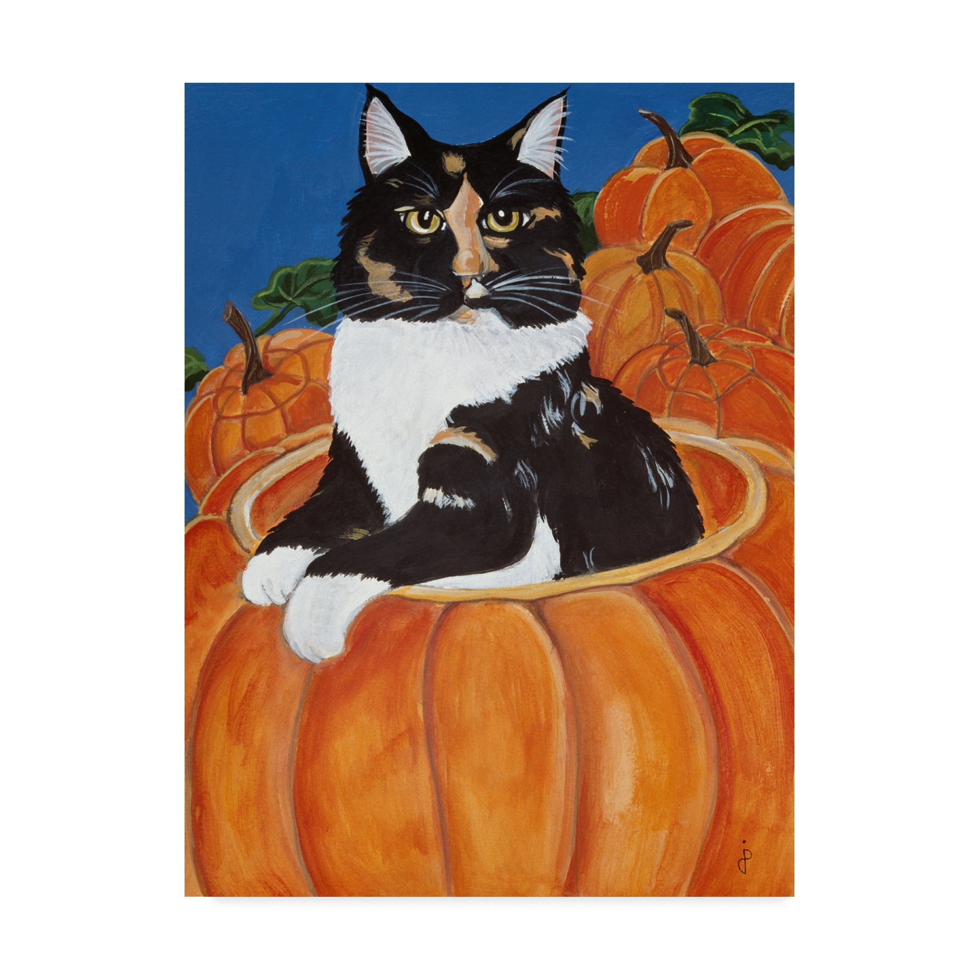 Trademark Fine Art 'Matisse In A Pumpkin' Canvas Art by Jan Panico