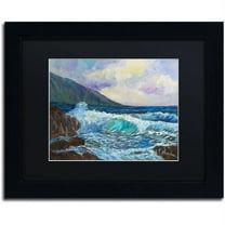 Trademark Fine Art "Maui's Enchanting Seas" Canvas Art by Manor Shadian, Black Matte, Black Frame