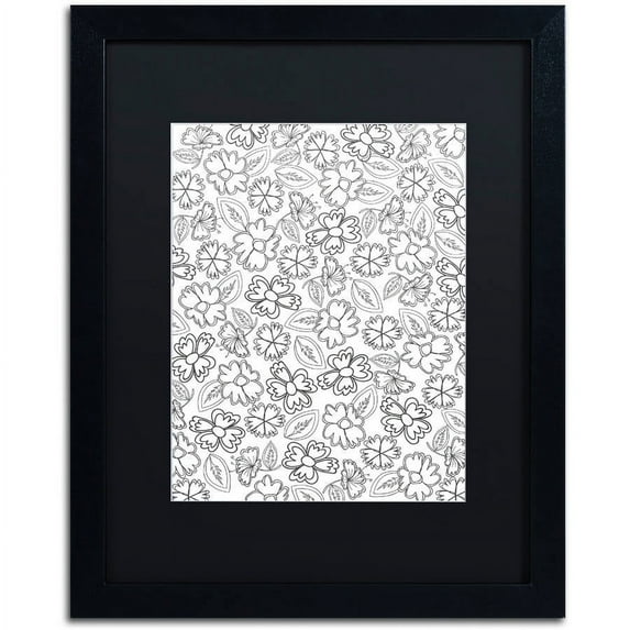 Trademark Fine Art "May Flowers" Canvas Art by Elizabeth Caldwell, Black Matte, Black Frame