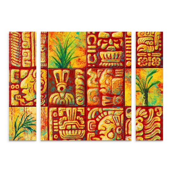 Trademark Fine Art 'Mayan Titles' Multi Panel Art Set by Marion Rose