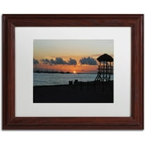 Trademark Fine Art "Me Ke Aloha Pumehana" Canvas Art by Monica Mize, White Matte, Wood Frame